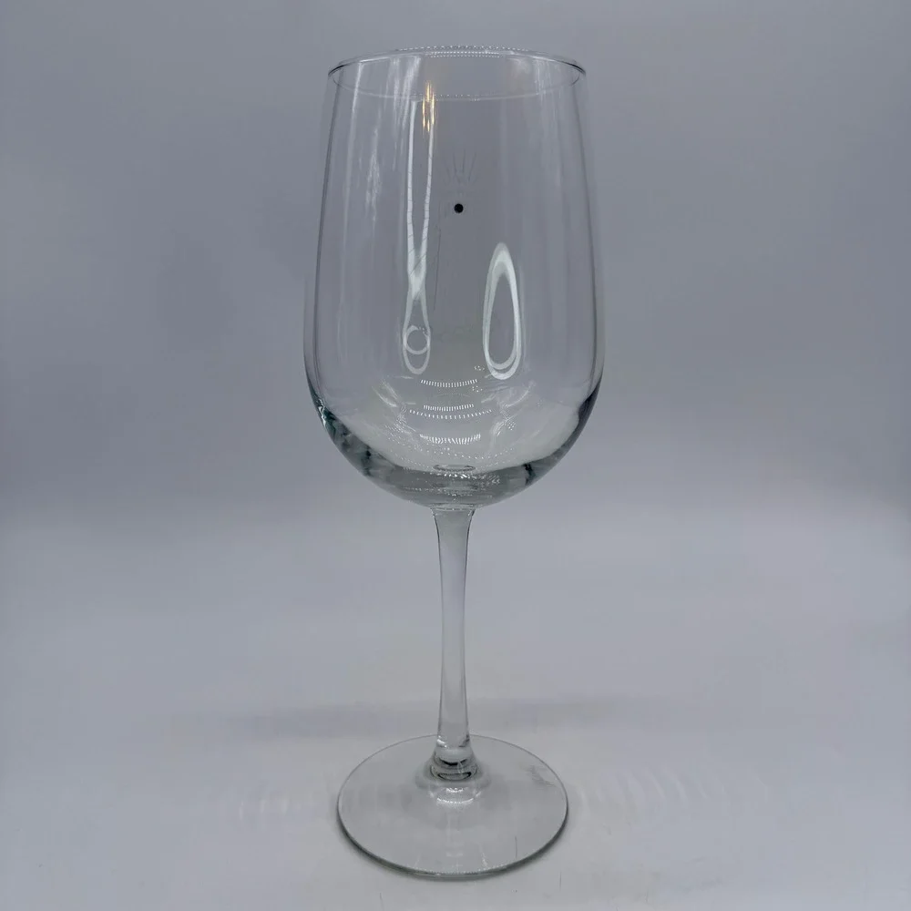Etched Lighthouse Wine Glass with Rhinestone‎ Detail Coastal Nautical Stemware
